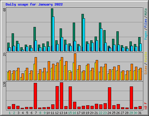 Daily usage for January 2022