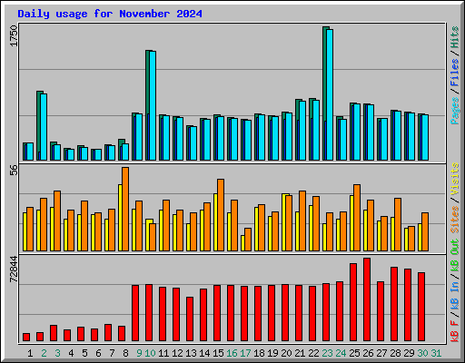 Daily usage for November 2024