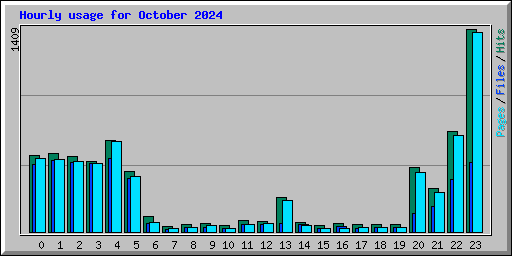 Hourly usage for October 2024
