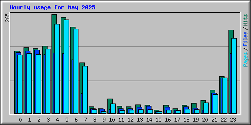 Hourly usage for May 2025